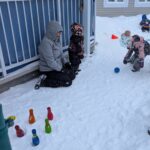 Fête des neiges, jeu de quilles extérieur